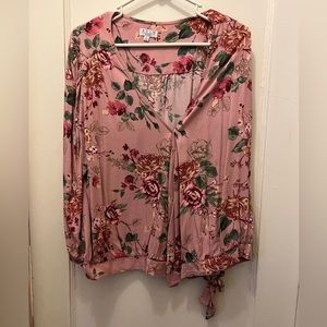 Pink Floral Blouse